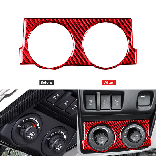 Red Carbon Fiber Navigation Outer Frame Cover Trim for RAM Promaster 2014-2021 v
