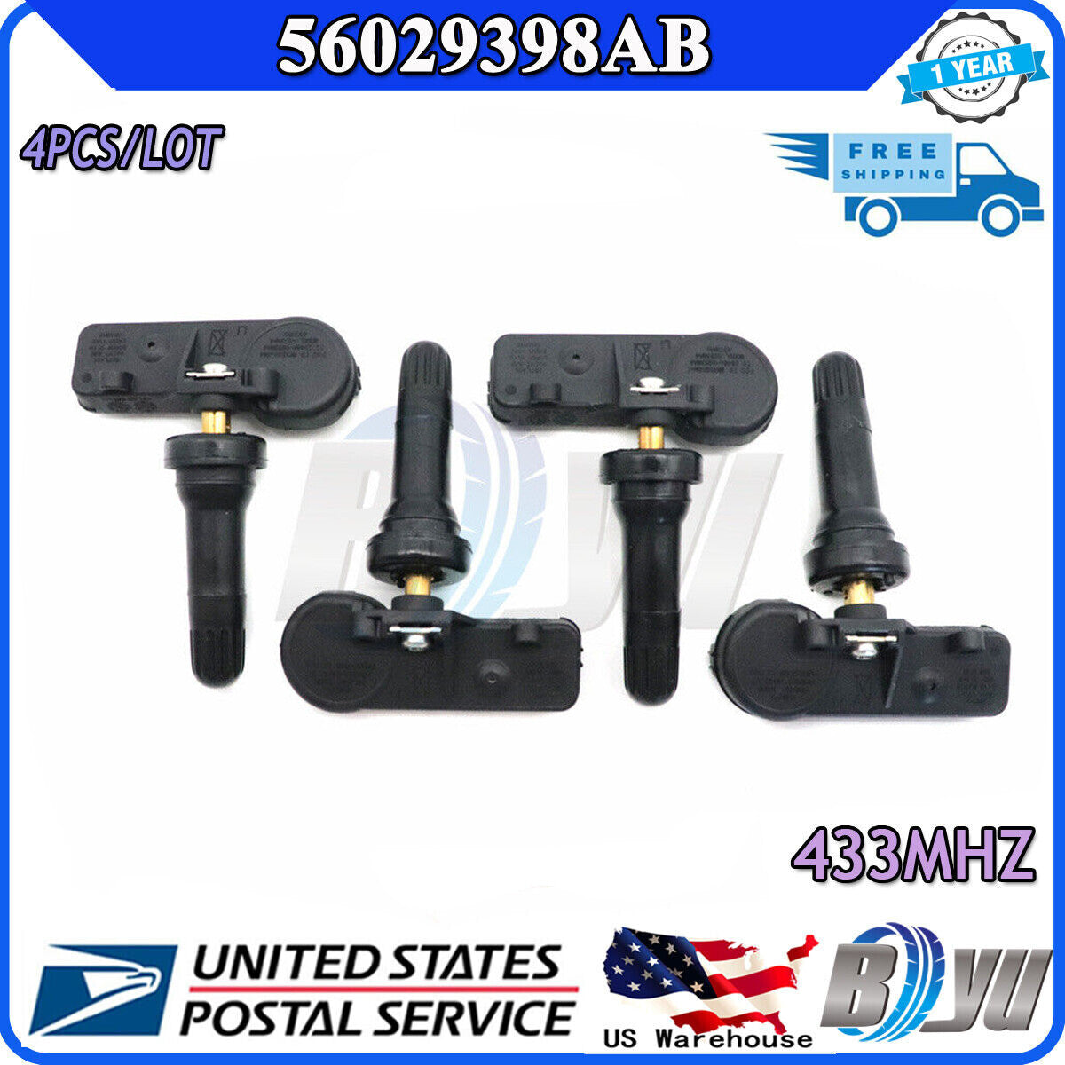 Tire Pressure Sensor (TPMS) for 2011, 2012, and 2013 for Dodge for RAM 1500, 2500, and 3500 models. Model number 56029398AB. v
