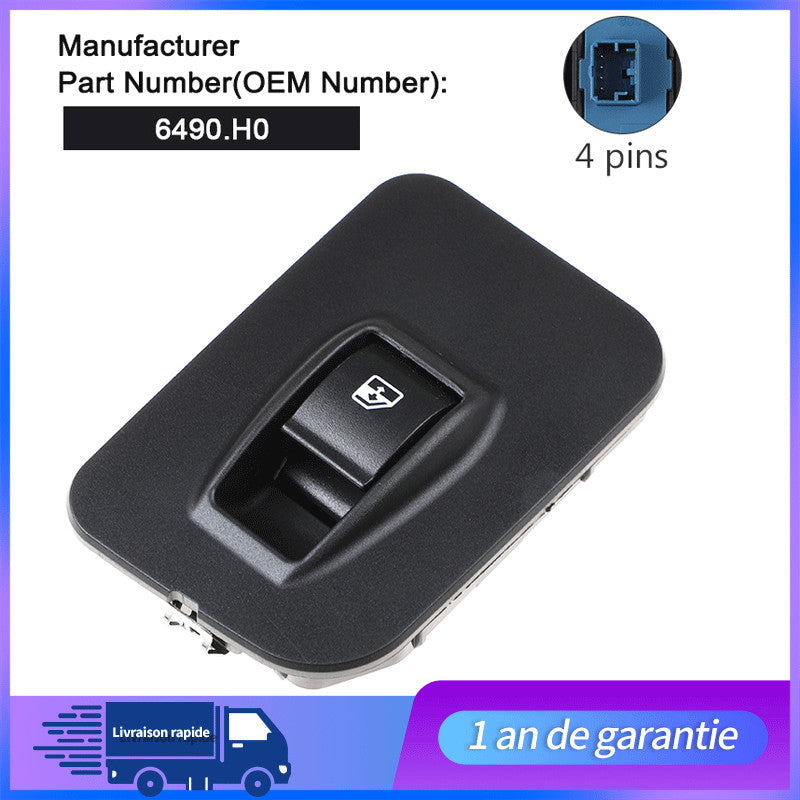 BOUTON LEVE VITRE AVANT DROIT POUR FIORINO QUBO NEMO BIPPER = 6490H0 735461282 n