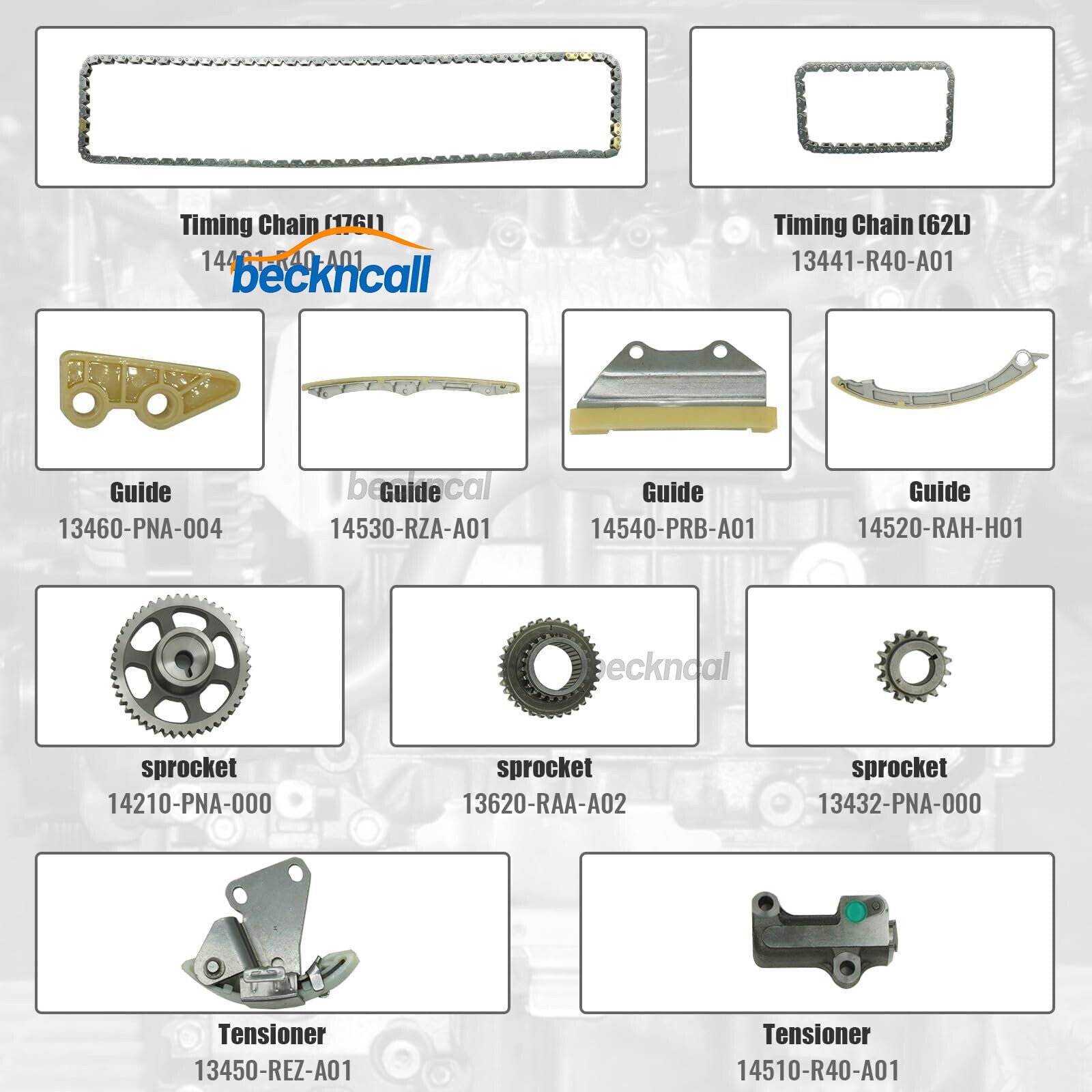 14401-R40-A01 Timing Chain Kit for 2008-2015 for Honda for Acura Accord TSX CRV 2.4L L4
