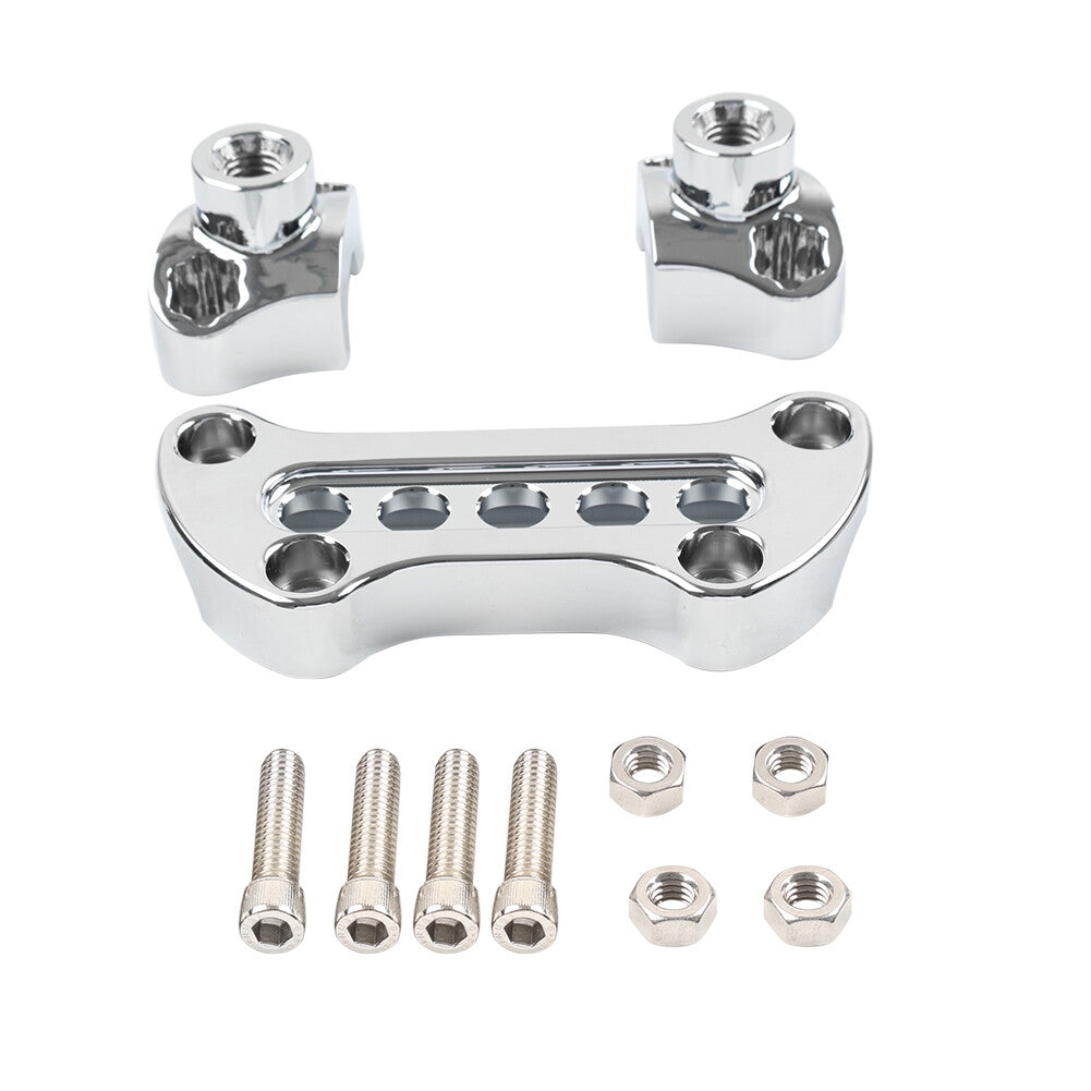 1.5Straight Handlebar Riser Top Clamp for Harley Dyna Touring Road Glide Chrome