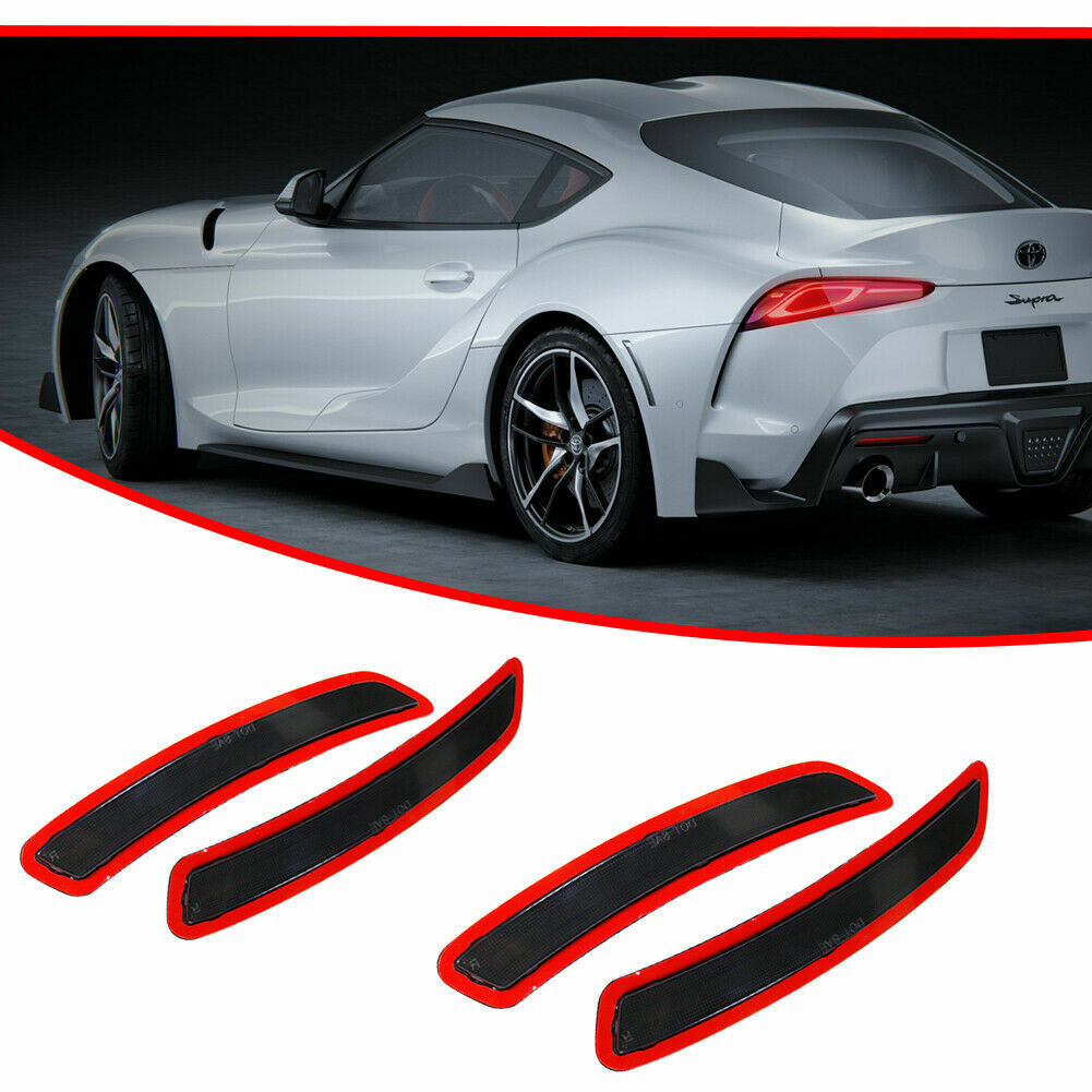 Black Lens Front & Rear Side Marker Reflector 2 Pair For 2020-22 for GR Supra v