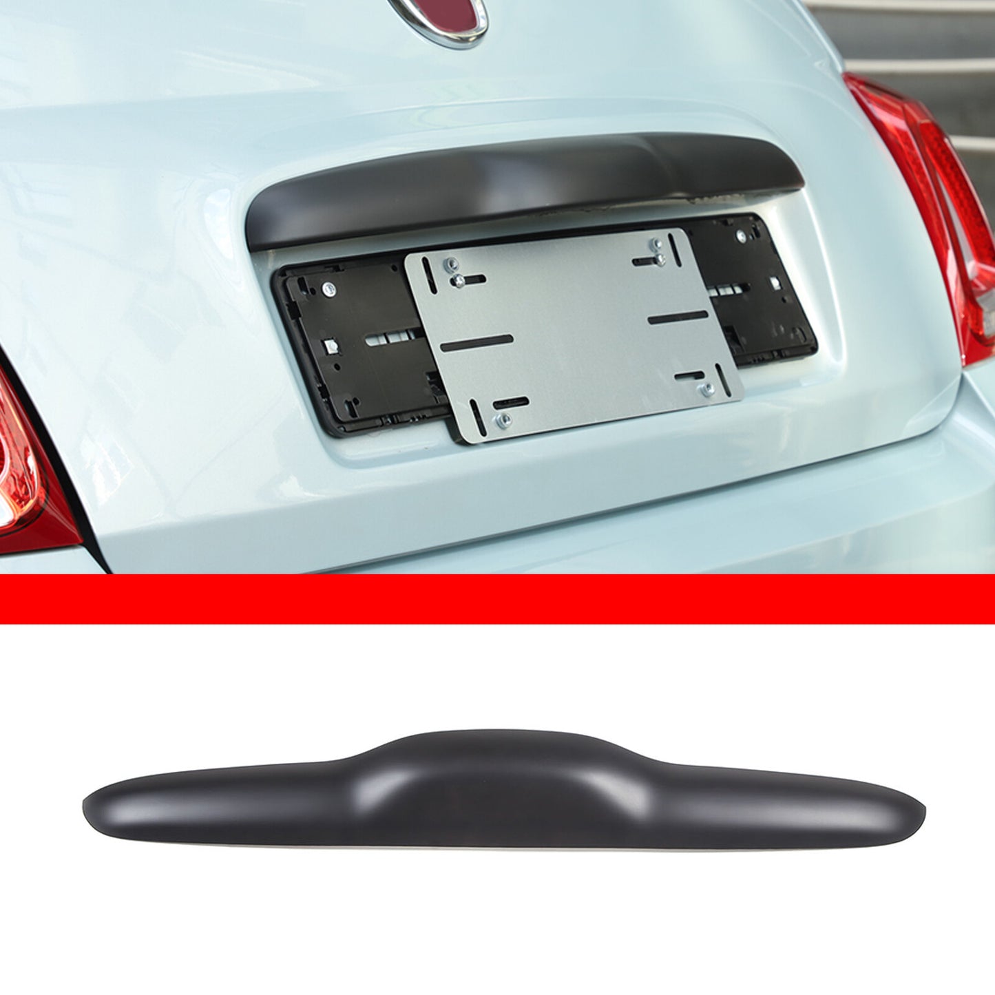 Matte black tailgate and trunk handle cover suitable for Fiat 500 for ABARTH 500 595 695- n