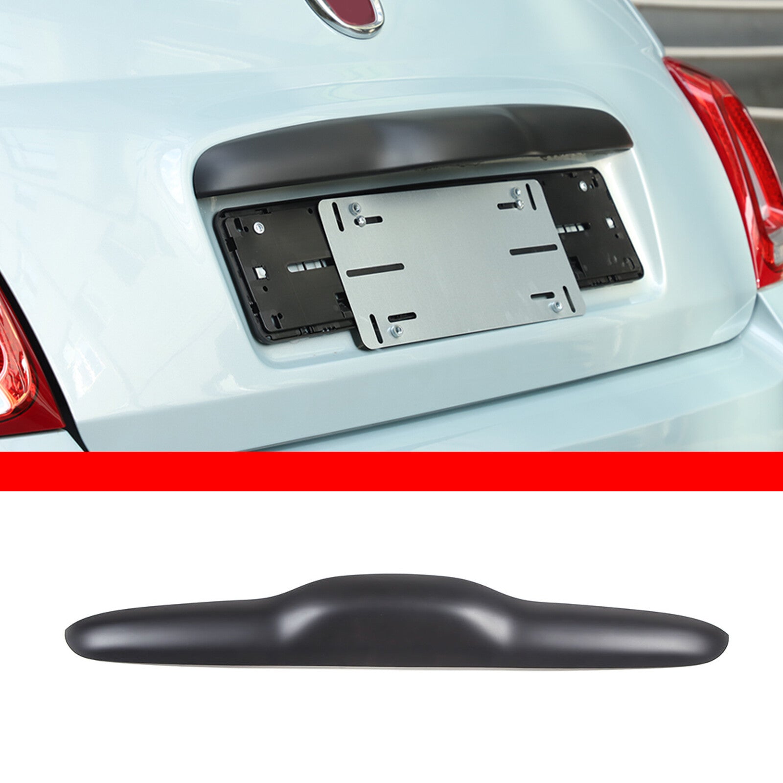 Matte black tailgate and trunk handle cover suitable for Fiat 500 for ABARTH 500 595 695- n