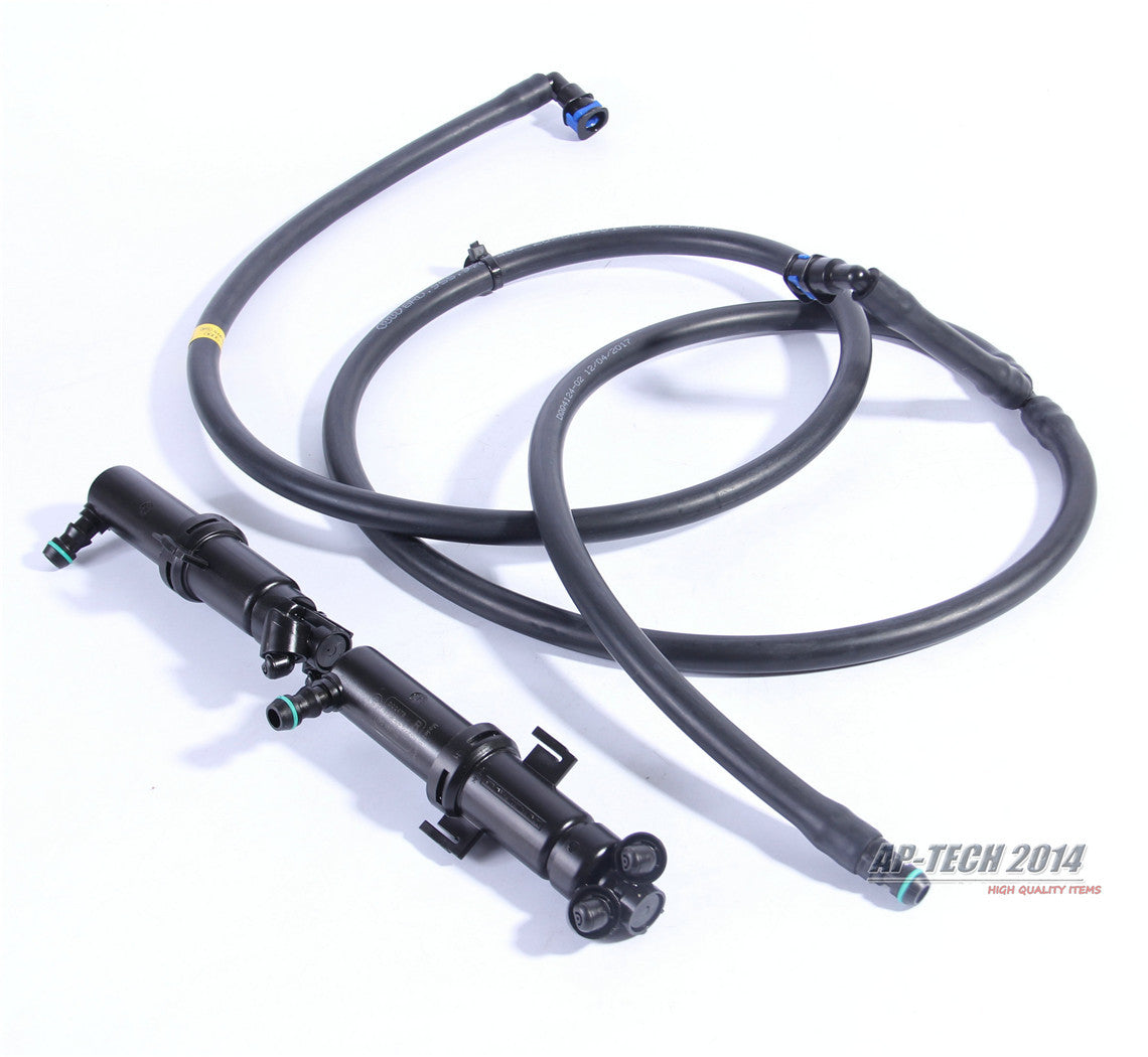 Left Right Side Headlight Washer Sprayer Nozzle Hose Kit for Audi Q5 09-12 Q