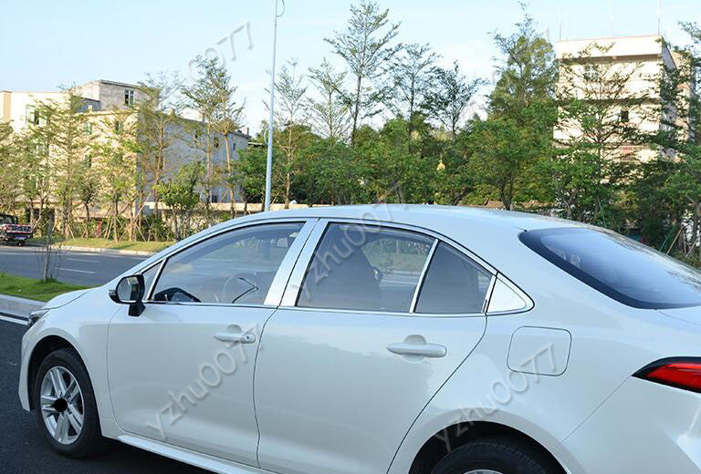 for Toyota for Corolla Sedan 2019-2023 stainless Window Door Pillar Post Trims Cover