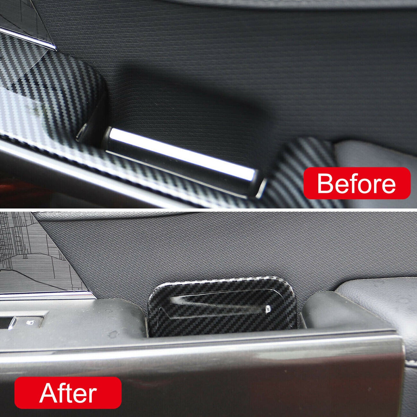 Carbon Fiber Dashboard Panel Frame Cover Trim For Prado FJ150 2018-2021 v