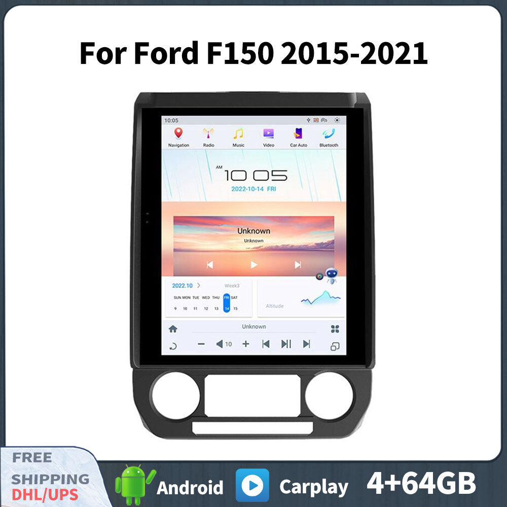 Android for Ford F150 2015-2021 Car Radio Screen 2DIN Stereo Receiver Player