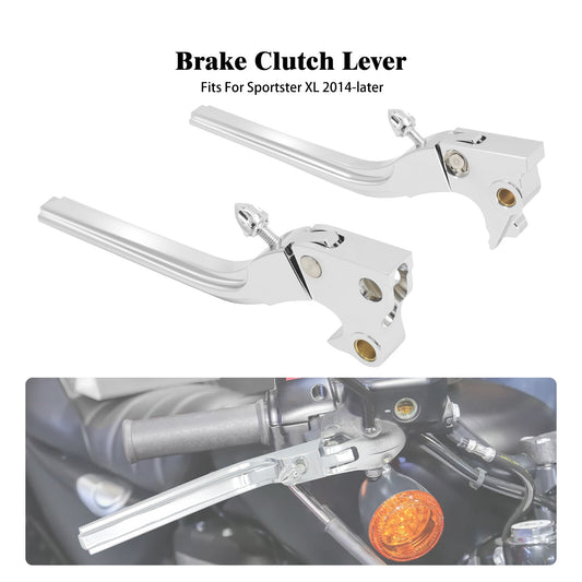 Chrome Brake Clutch Levers Fit for Harley Sportster Iron 883 1200 XL 48 72 14-24 Q