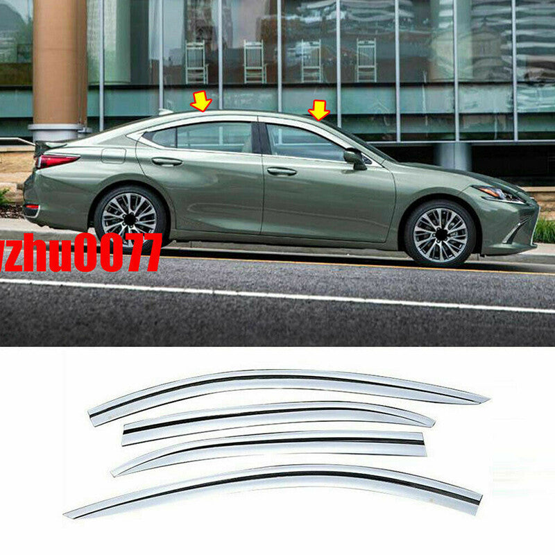 for Lexus for ES 350 300h 2019-22 ABS Chrome Window Visor Vent Shades Sun Rain Guard