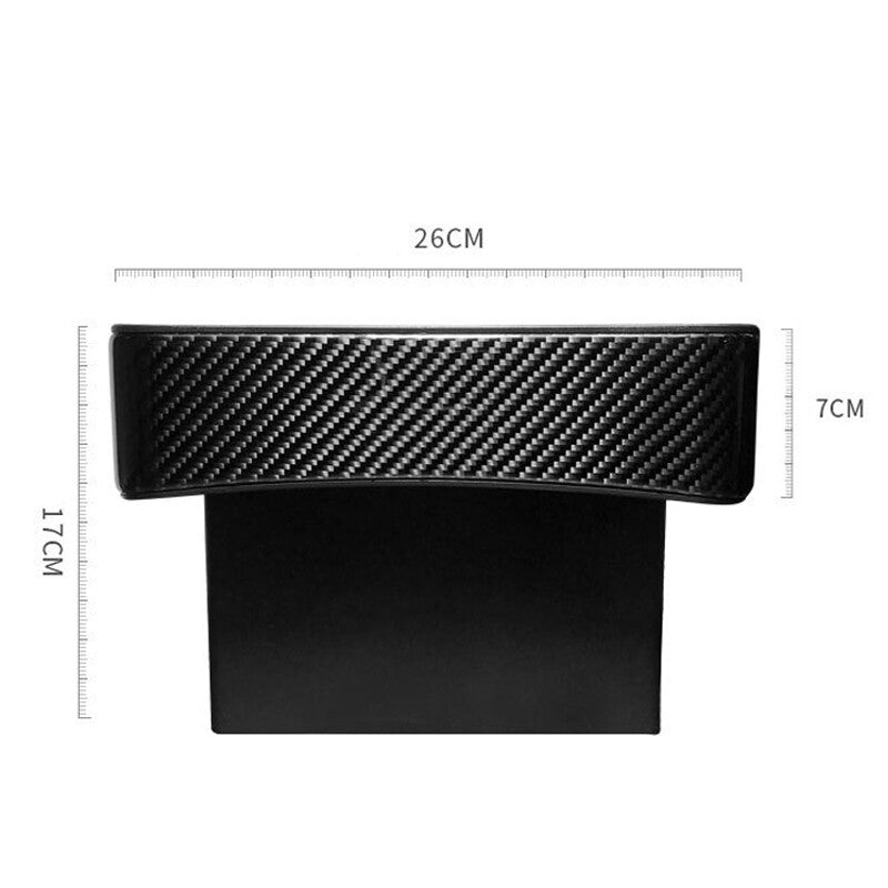 1-Piece Carbon Fiber Car Front for Seat Side Buckle Box Console Storage Bag Pocket n