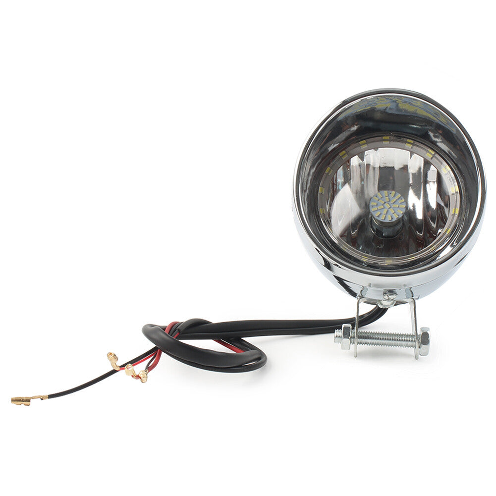 Chrome Retro Motorcycle LED Headlight Spot Lamp fit for Honda VTX 1800 Clear Lens Q