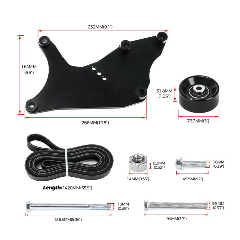 Dual Alternator Mount Kit for Chevrolet Vortec V8 Engines (1999-2013 LS) Q