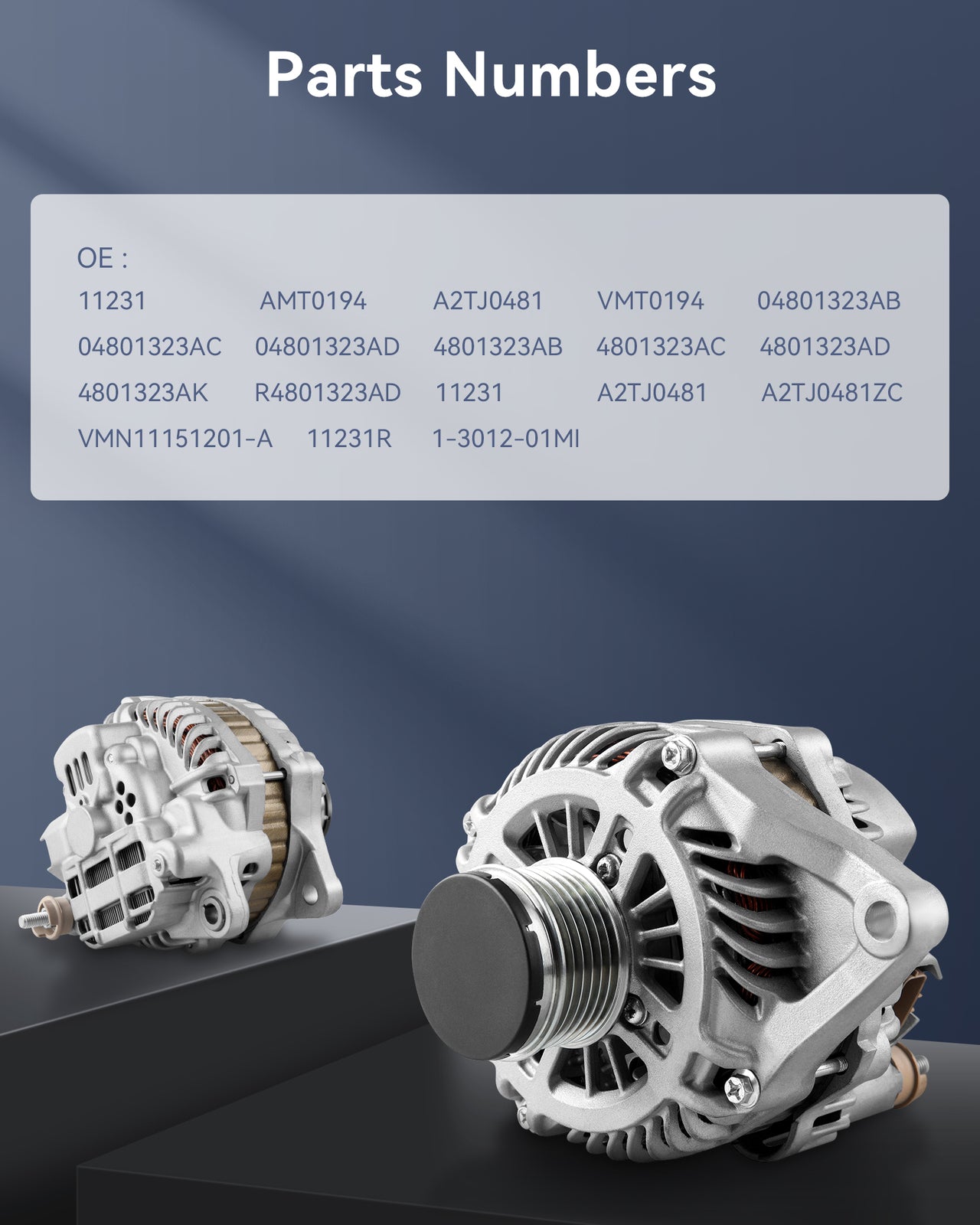 New Alternator Fit for 2007-2016 for Jeep Compass Sport Utility L4 2.4L AMT0194