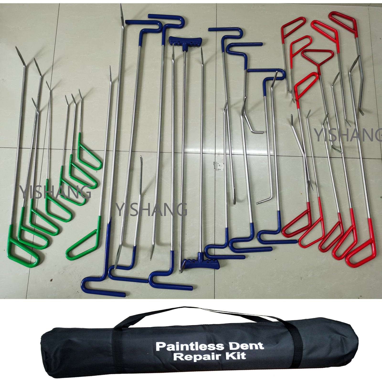 30pcs Auto Body Dent Puller Rods 30cm-95cm Car Dent Hail Repair Tools v