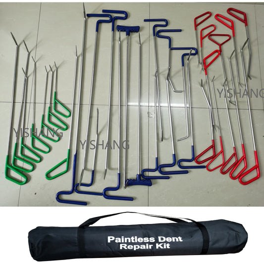30pcs Auto Body Dent Puller Rods 30cm-95cm Car Dent Hail Repair Tools v