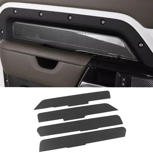 Carbon Fiber ABS Inner Door Panel Cover Trim 21-25 for Land Rover for Defender 110 B n