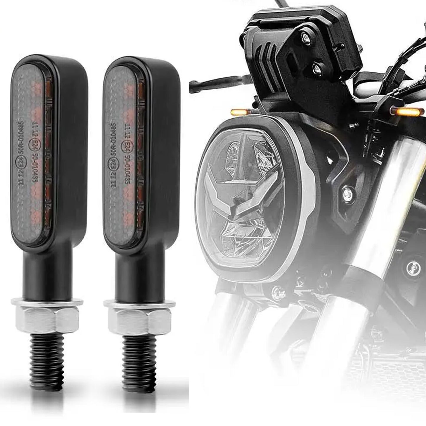 2pcs 12V Led Motorrad Blinker E-Gepr¨¹ft Blinkleuchte for Mini Universal Licht Roller Q