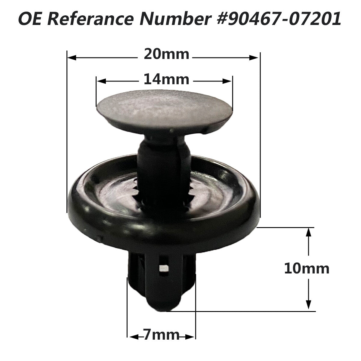 50pc for Toyota Engine Under Cover Clip Push Type Retainer Fastener 90467-07201