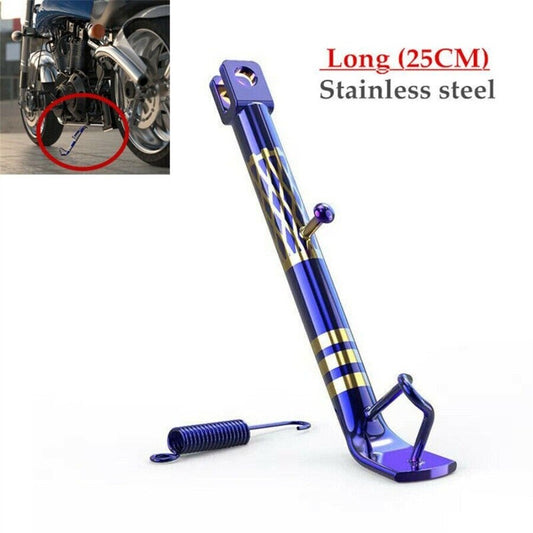 1Kickstand Side Stand 25cm Burnt Titanium Stainless Steel For Motorcycle EV New n