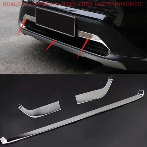 for Toyota RAV4 2019-23 Chrome Steel Front Lower Grill Mesh Strip Cover Trim 3x