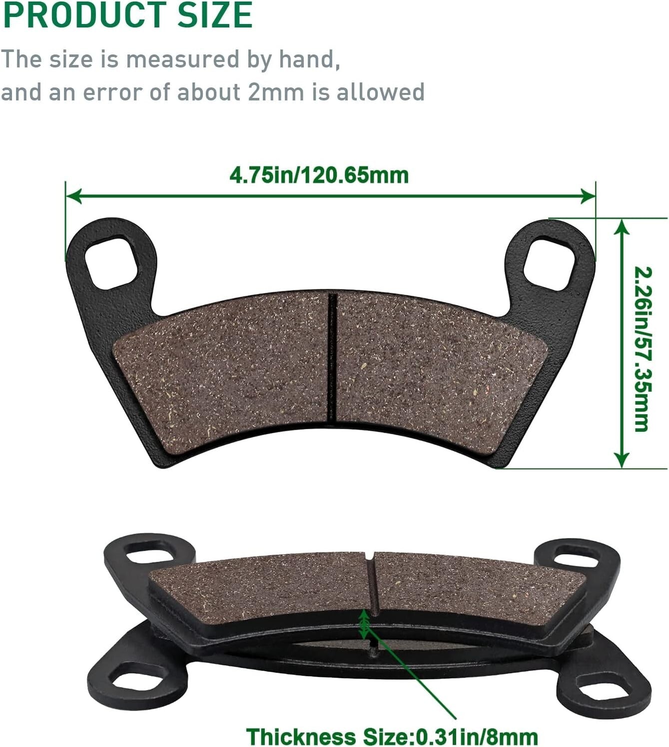 Brake Pads for Polaris Ranger 800 Crew 2010-2014 / Ranger 900 Crew 2012-2014