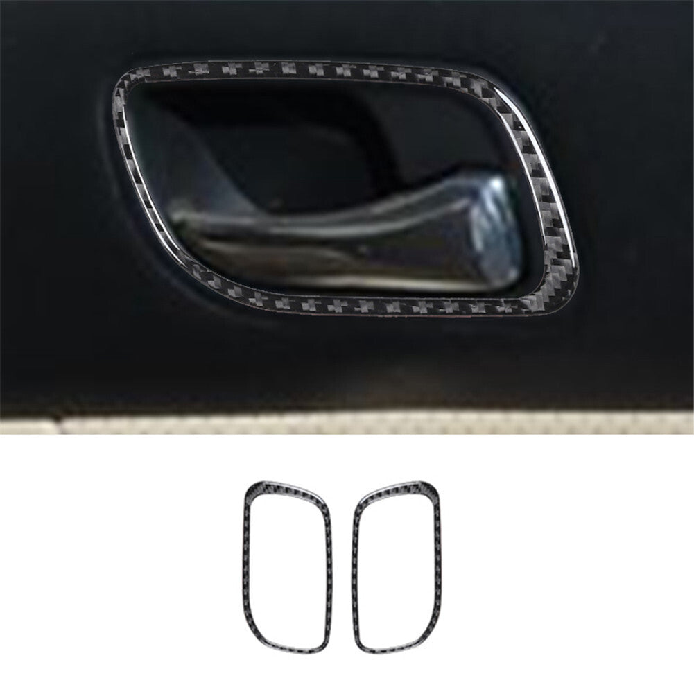 2X Rear Inner Door Handle Frame Trim Panel Carbon Fiber for Acura TSX 2003-2008
