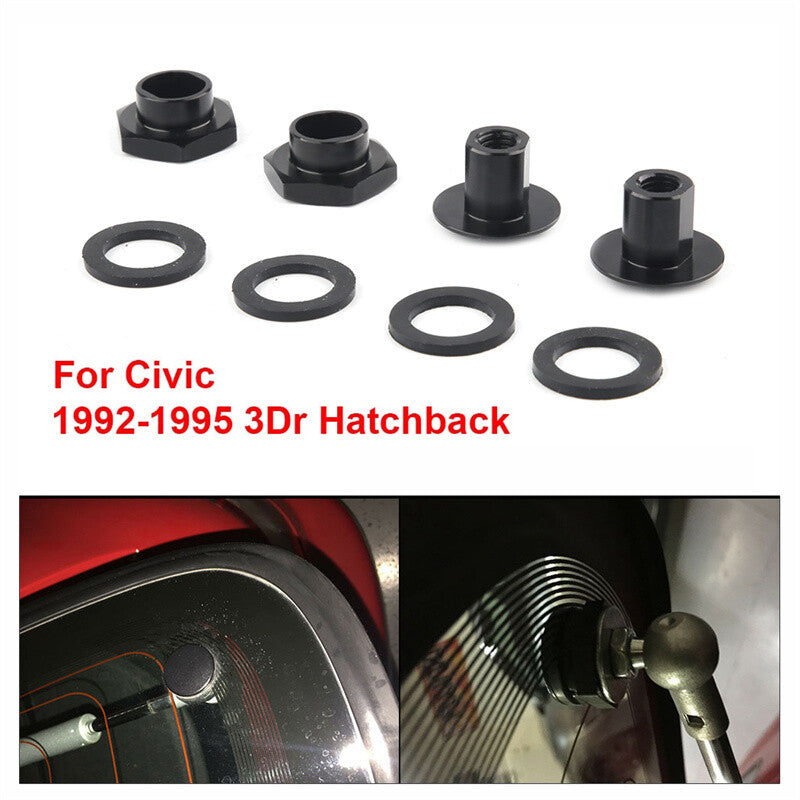 Black Rear Glass Strut Hardware Kit for 92-95 for Honda for Civic 3Dr Hatchback EG6 CRV