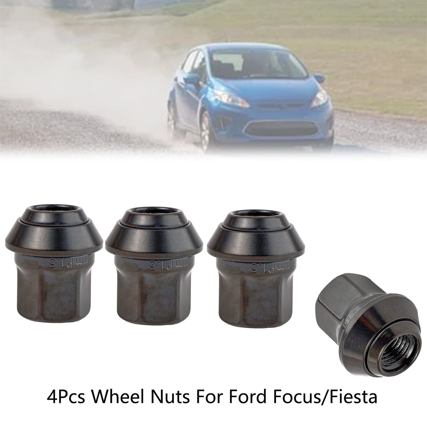 4Pcs Car Alloy Wheel Nuts M12X1.5 19MM Bolt Lug Studs  for ford  Focus MK2 MK3 ST Q