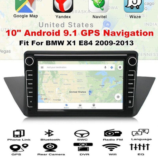 10 Car Dash Radio Stereo Player Android 9.1 GPS Navi fit for BMW X1 E84 09-13