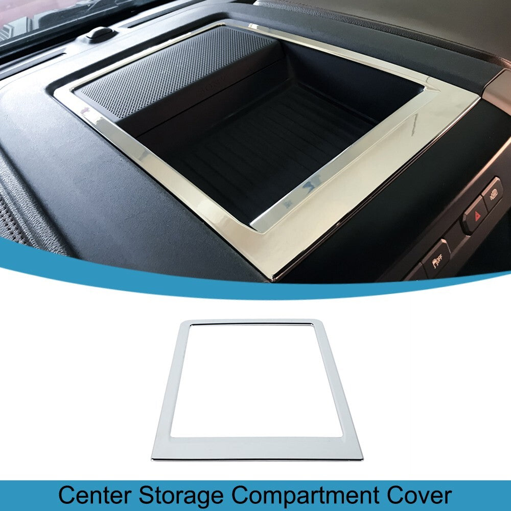 Chrome Center Console Storage Compartment Cover Trim for Ford F150 2015-2023