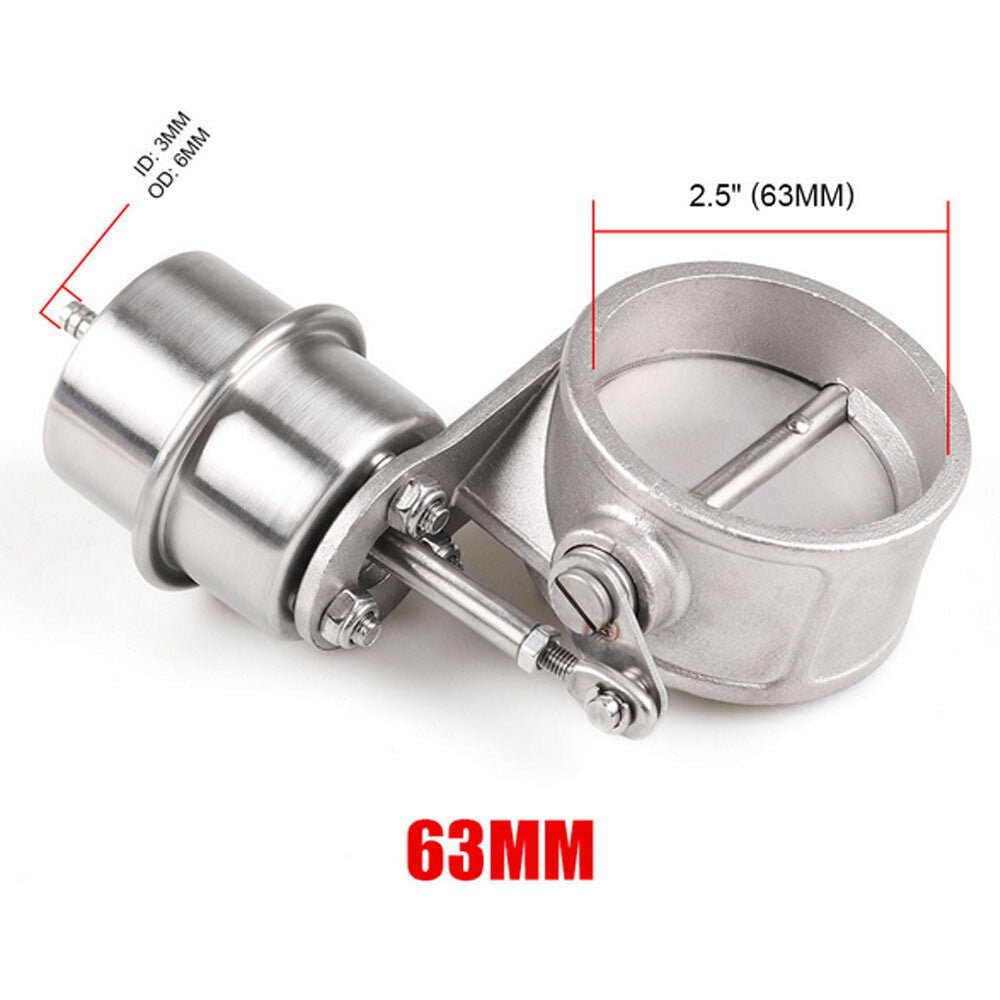 2.563mm Exhaust Control Valve Set Vacuum Actuator CLOSED Style Downpipe Q