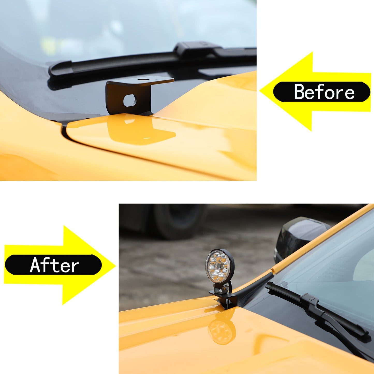 Low Profile LED Lighting Canopy Trench Mount Bracket for 2023-2024 Ranger n