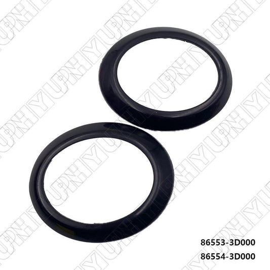 For 2002 for Hyundai Sonata 2.4L 2.7L Front Left  Right Fog Lamp Black Ring Cap Set Q