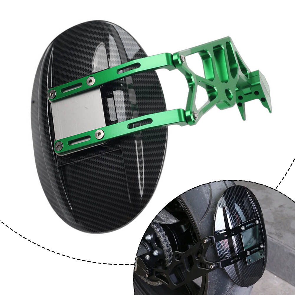 Carbon Fiber Rear Splash Mudguard w/Bracket for KAWASAKI Z1000/SX 2014-2020 16 Q