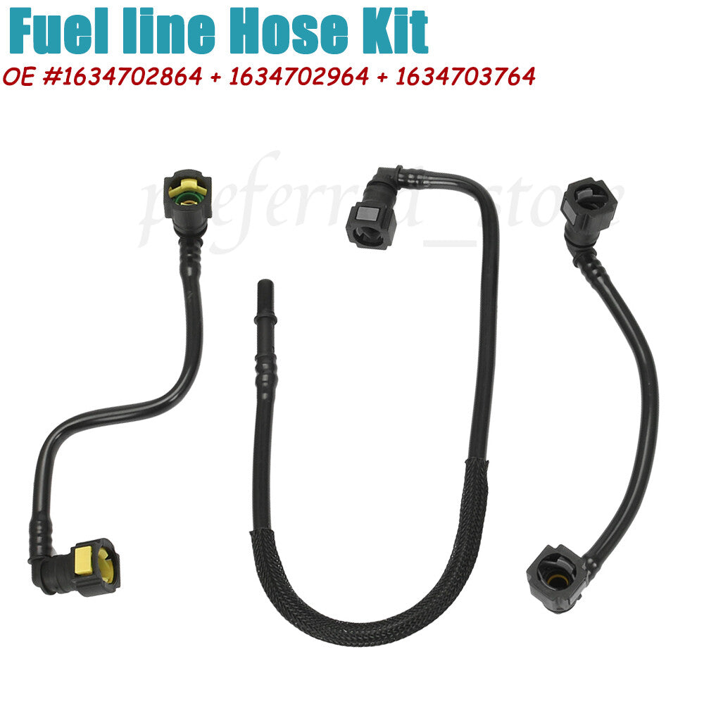 3-Piece Fuel Line Hose Kit for W163 ML320 ML430 ML55 AMG 1634702864- v