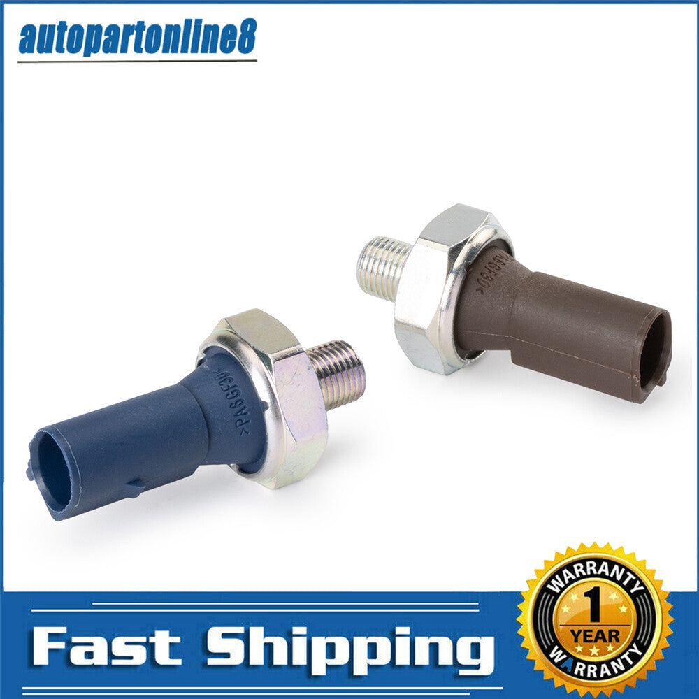2X Oil Pressure Sensors Brown+Blue Switch Set for Audi for A4 Q5 TT for VW for Jetta for Passat Q