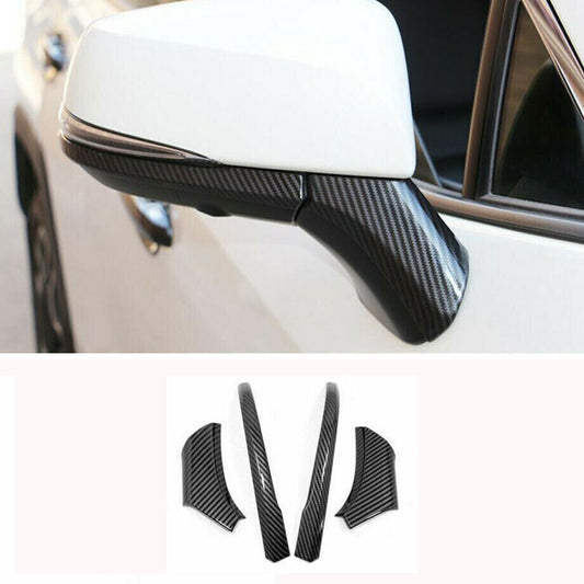 For 2019-2022 for Toyota RAV4 ABS Carbon Fiber Side Door Rearview Mirror Cover Trim