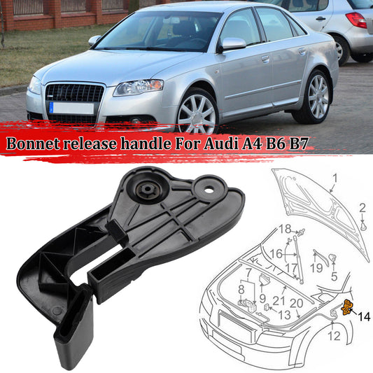 Range hood latch release lever handle opener LHD suitable for Audi A4 B6/B7 01-08 8E1823533B