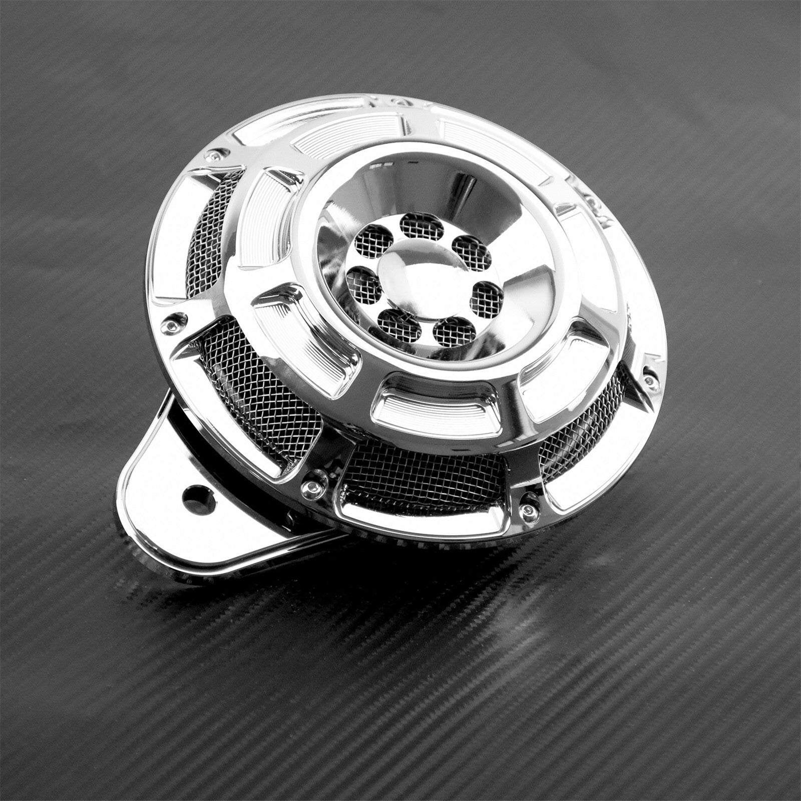 CNC Chrome 110 Decibel Horn Speaker Fit for Harley Dyna 1999-2017 Softail 00-17