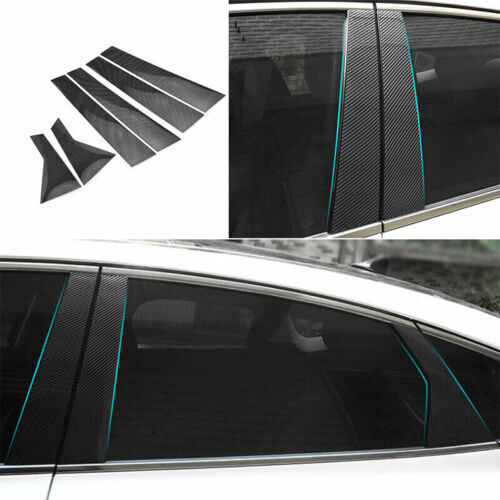 for Hyundai Sonata 2020-2023 Carbon Fiber PC Side Window Pillar Panel Cover Trim