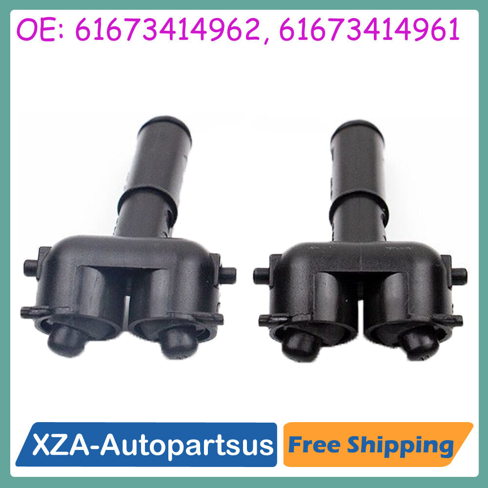2Pcs Head Light Lamp Washer Jet Nozzle Left + Right for BMW X3 E83 61673414961 Q