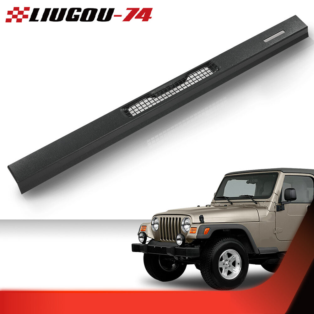 Black Dashboard Top Defrost Vent Bezel Trim Fits 1997 - 2006 for Jeep for Wrangler TJ - v