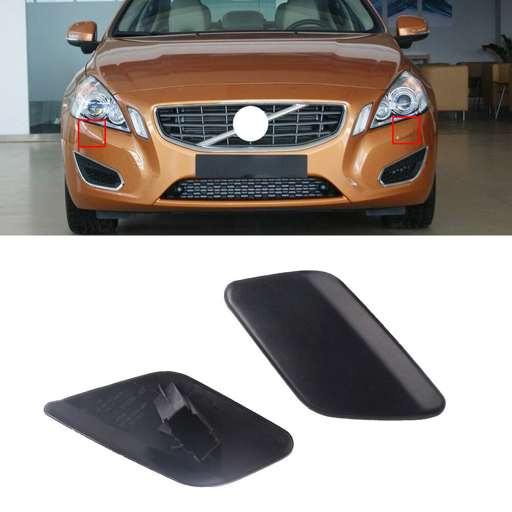 2x Front Headlight Washer Cap Cover Left+Right for Volvo S60 2011 2012 2013 Q