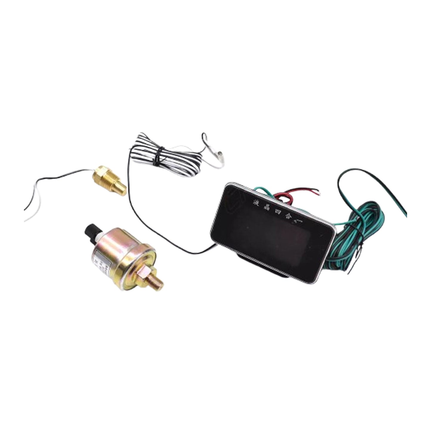 4-in-1 Car LCD Digital Meter Oil Pressure Voltage Water Temperature Fuel Gauge Q