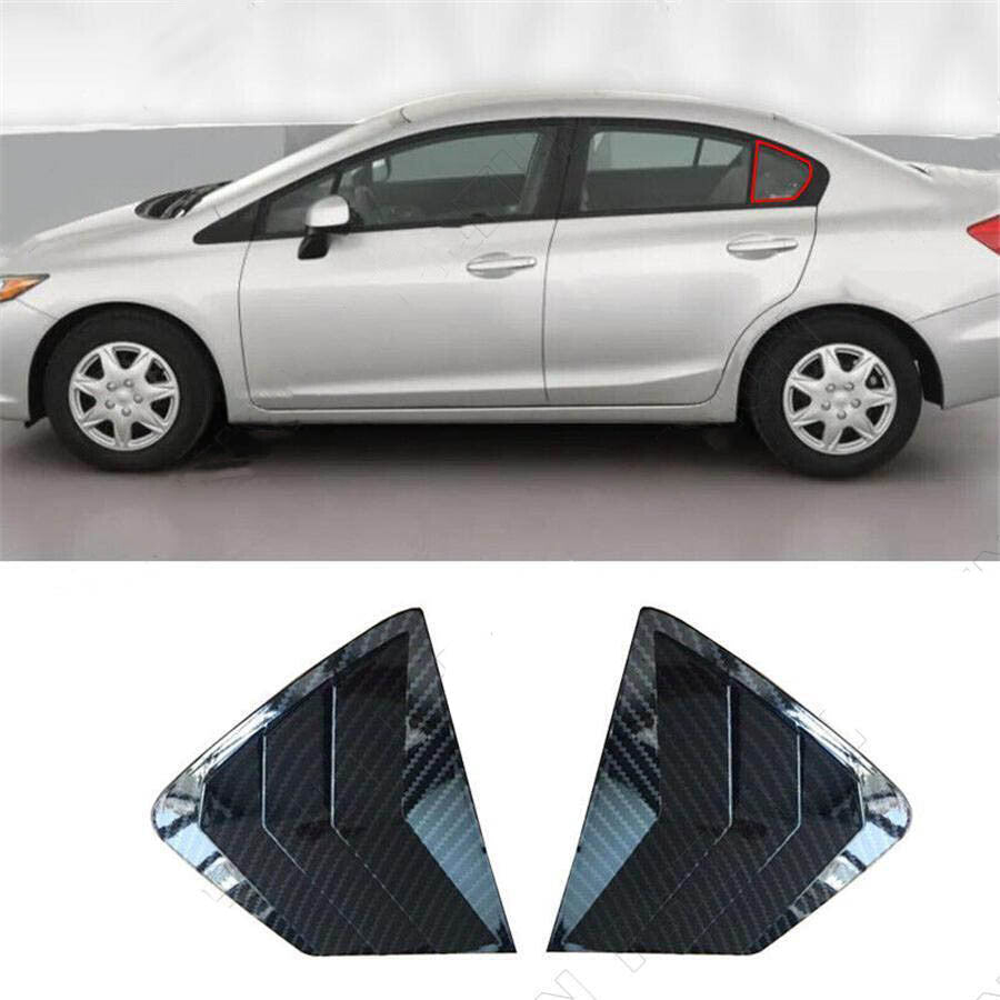 2pcs Car Side Quarter Window Vent Louver Cover for Honda for Civic 2012-2015