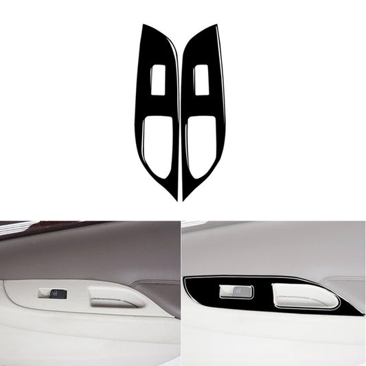 2x Piano Black Rear Door Glass Lift Panel Cover Trim for Infiniti G37 2010-2013