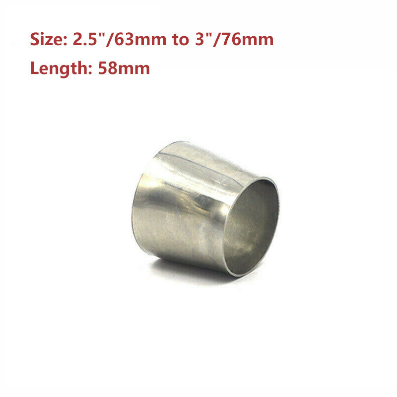 2'' to 2.5''OD Stainless Exhaust Pipe Concentric Reducer Pipe Converter Adapter Q