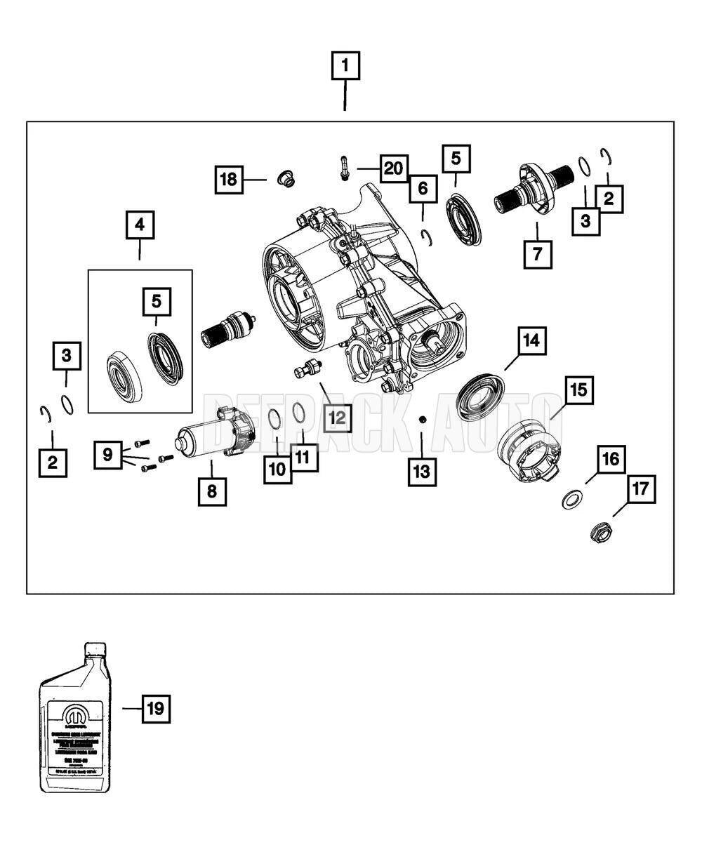 For 2019-2022 for Jeep Cherokee Rear Axle Differential Carrier Assembly 3.73 Ratio Q