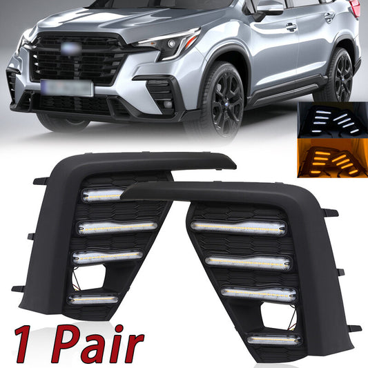 LED DRL turn signal fog light cover trim bezel suitable for 2023-2024 for Subaru Ascent